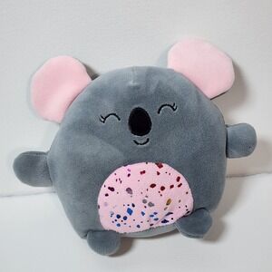 Greenbrier Koala Stuffed Animal Unisex 6"‎ Gray Pink Rainbow Sparkle Belly Plush
